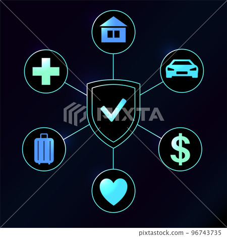 Insurance agency icons Insurance agency icons 96743735