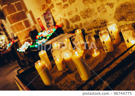 Christmas Candle Image Mont Saint-Michel 96744775