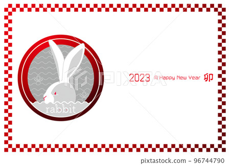 2023 zodiac rabbit postcard design 06A 2023 zodiac rabbit postcard design 06A 96744790