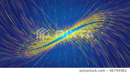 Colorful curved dotted line extension converges internet technology big data background 96744962