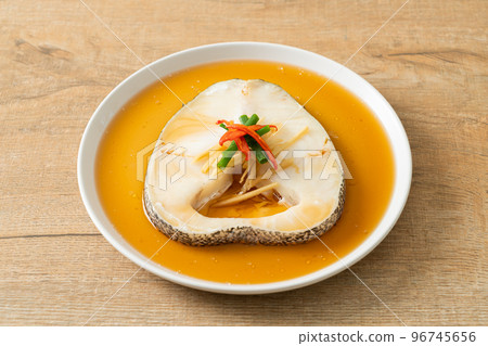 Steamed Cod Fish with Soy Sauce Steamed Cod Fish with Soy Sauce 96745656