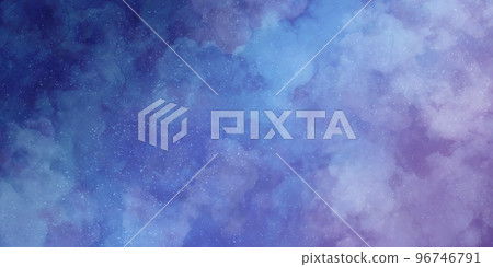 雲和酒精水墨藝術大理石抽像水平背景橫幅)藍色到紫色漸變 雲和酒精水墨藝術大理石抽像水平背景橫幅)藍色到紫色漸變 96746791