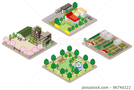 A three-dimensional illustration of a building. 96748122