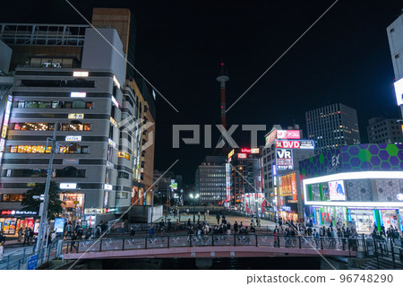 Yokohama City, Kanagawa Prefecture Downtown in front of Yokohama Station Night view Yokohama City, Kanagawa Prefecture Downtown in front of Yokohama Station Night view 96748290