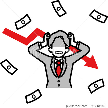 形像個人破產的插圖素材 96748482