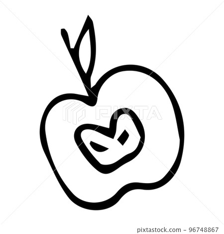 Doodle hand-drawn apple 96748867
