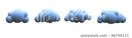 3d realistic clouds collection. Vector illustration 3d realistic clouds collection. Vector illustration 96749315