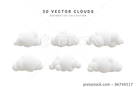 3d realistic clouds collection. Vector illustration 3d realistic clouds collection. Vector illustration 96749317