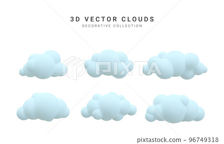 3d realistic clouds collection. Vector illustration 3d realistic clouds collection. Vector illustration 96749318
