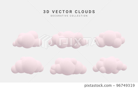 3d realistic clouds collection. Vector illustration 3d realistic clouds collection. Vector illustration 96749319