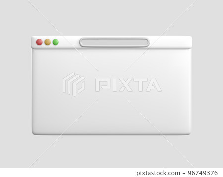 Web browser window template. Blank screen web browser in realistic design. Vector illustration 96749376