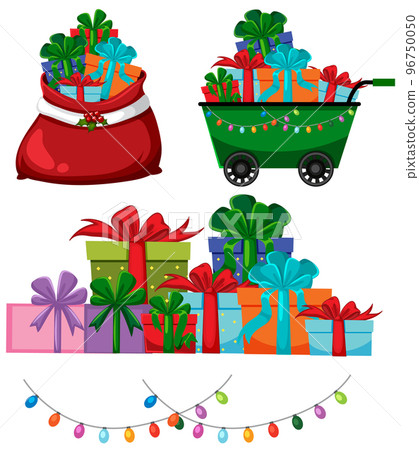 Christmas objects and elements set Christmas objects and elements set 96750050