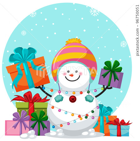 Snowman in Christmas theme Snowman in Christmas theme 96750051