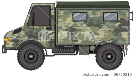 Military vehicle on white background 96750810