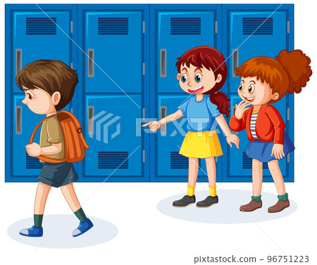A boy get bullied by other children A boy get bullied by other children 96751223