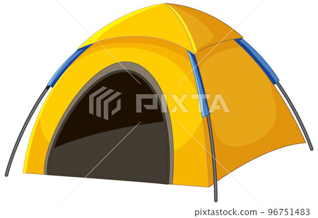 Isolated yellow tent on white background - Stock Illustration [96751483 ...