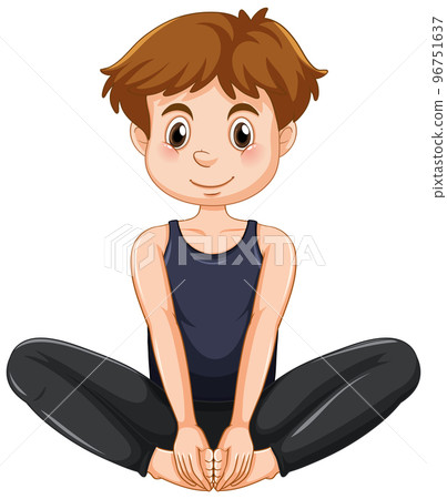 Yoga cobblers pose cartoon character Yoga cobblers pose cartoon character 96751637