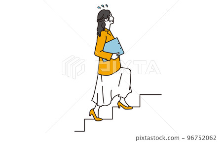 艱難上樓梯的女商人 96752062