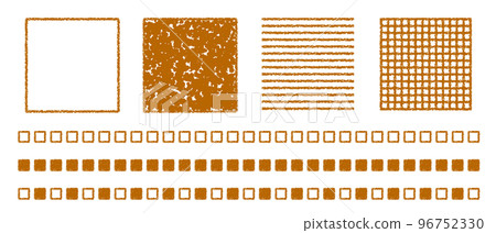 Crayon material square decoration/line set 96752330