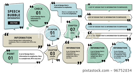 Emphasizing speech bubble info design vector material deviation color scheme 96752834