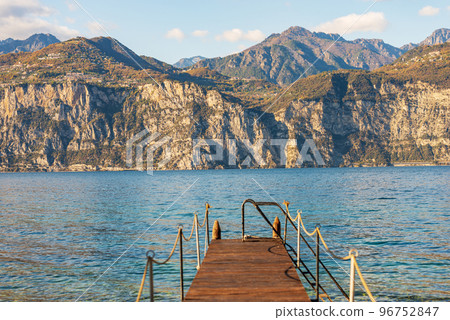 Lake Garda and Alps View From the Malcesine Village - Italy Lake Garda and Alps View From the Malcesine Village - Italy 96752847