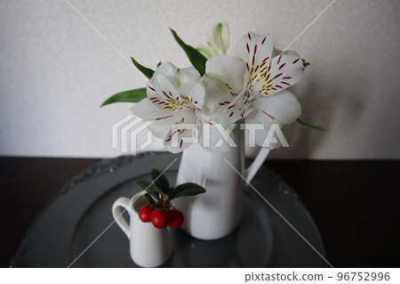 在鞋櫃上裝飾六出花和櫻桃莓 96752996