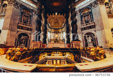 Rome St. Peter's Basilica Great Canopy and St. Peter's Tomb Rome St. Peter's Basilica Great Canopy and St. Peter's Tomb 96753736