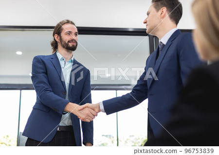 business person handshake greeting partnership success contract. business person handshake greeting partnership success contract. 96753839