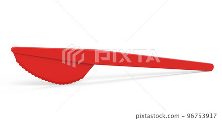 Eco-friendly disposable utensils like knife on white background. 96753917