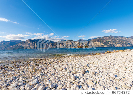 Lake Garda and Italian Alps View From the Malcesine Village - Italy Lake Garda and Italian Alps View From the Malcesine Village - Italy 96754572