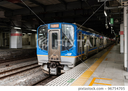 Train No. 3 Sendai Airport Access Line waiting at Sendai Station at Sendai Station 96754705
