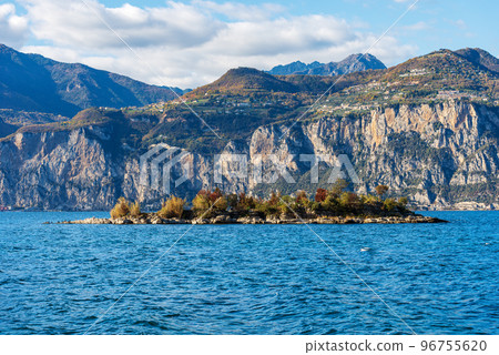 Lake Garda and Italian Alps View From the Malcesine Village - Italy Lake Garda and Italian Alps View From the Malcesine Village - Italy 96755620