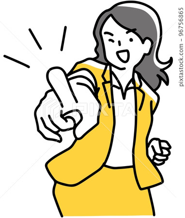 woman pointing hard 96756865