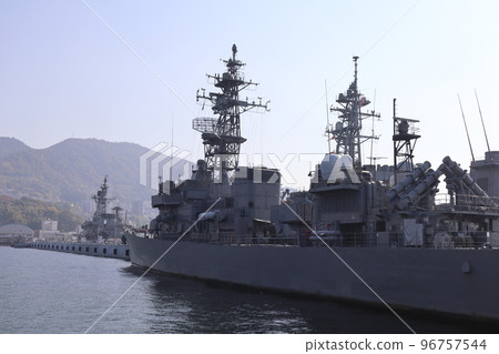 Destroyer Abukuma seen from the sea in Kure Port Taken on November 12, 2022 Destroyer Abukuma seen from the sea in Kure Port Taken on November 12, 2022 96757544