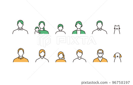 家庭圖標集 家庭圖標集 96758197