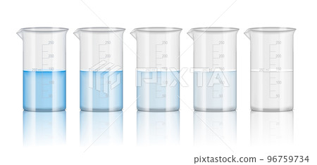 Science Flask Liquid Realistic Set 96759734