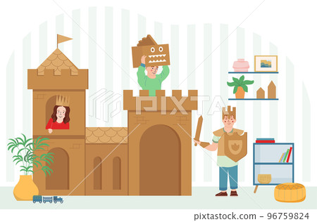 Cardboard Castle Concept 96759824