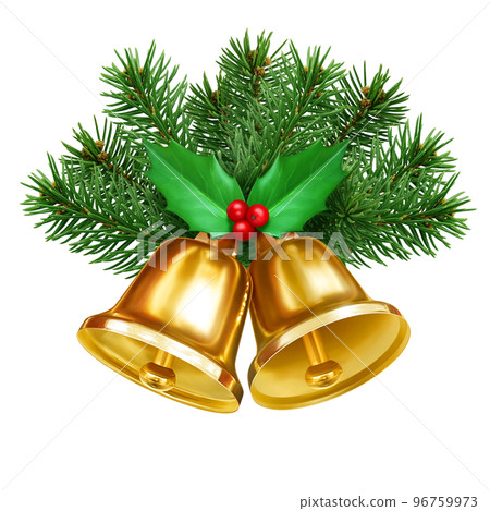 聖誕鐘聲插畫逼真 96759973