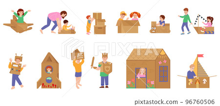 Kids Cardboard Boxes Set 96760506