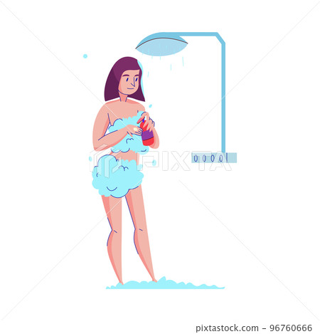 Woman In Shower Composition Woman In Shower Composition 96760666