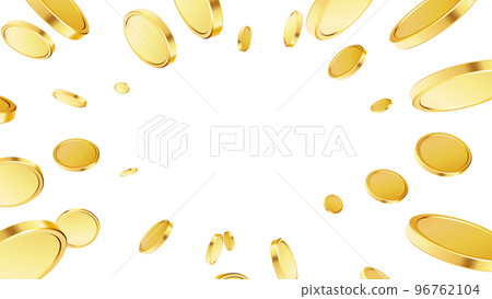Golden coins explosion. Casino jackpot or win concept. 96762104