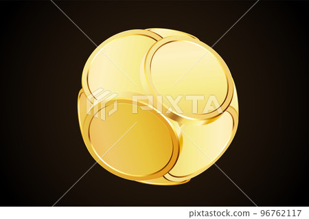 Golden coins shape. Casino jackpot or win concept. 96762117