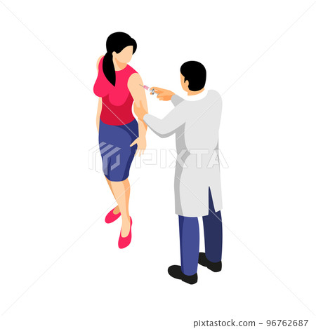 Vaccination Isometric Icon 96762687