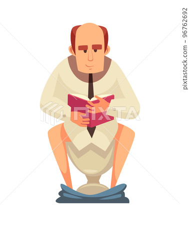 Reading Flat Illustration 96762692