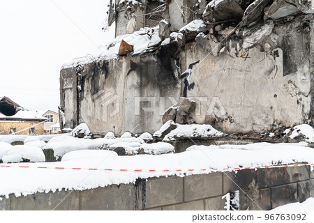 Graffiti by Banksy Gymnast Girl on the wall of a war-torn house in Borodyanka, Ukraine Graffiti by Banksy Gymnast Girl on the wall of a war-torn house in Borodyanka, Ukraine 96763092