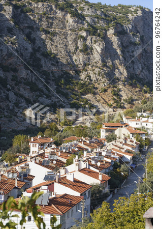 Old city of Mugla. The historical part of the Turkish city, founded by the Greeks. 96764242