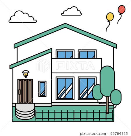Illustration of a simple house (F type) Illustration of a simple house (F type) 96764525
