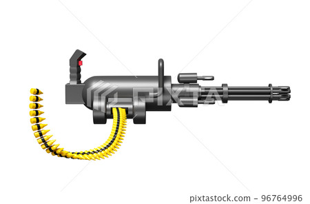 3d minigun system rotary or machine gun weapon automatic isolated. 3d render illustration 3d minigun system rotary or machine gun weapon automatic isolated. 3d render illustration 96764996