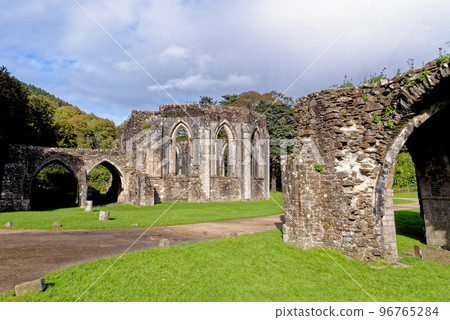 Twelve sided Chapter House - monastic ruins - Margam Country Park 96765284