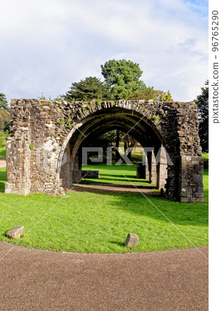 Twelve sided Chapter House - monastic ruins - Margam Country Park 96765290